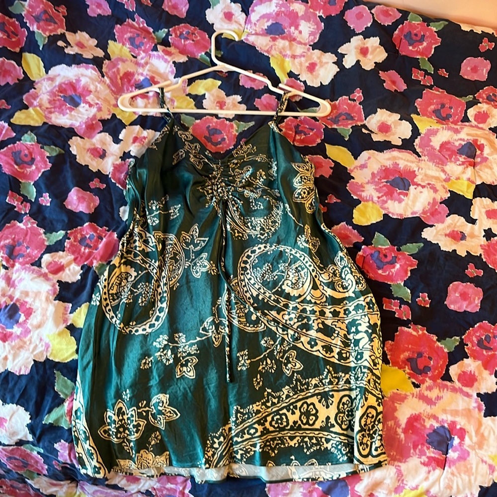 ZARA SATIN EFFECT PRINT DRESS - Picture 2 of 4